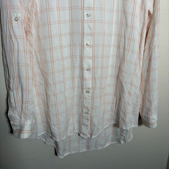 Calvin Klein Blouse Women's Medium Plaid Button Up Long Sleeve Casual Top - Picture 4 of 9